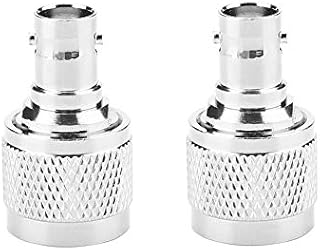 Akozon Type N to BNC Adapter 2pcs Type N Male to BNC Female RF Connector Coaxial Adapter Test Converter