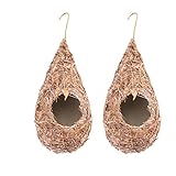 ULTECHNOVO Vogelnest Handgemachtes Weben Hängendes Nest Vogelkäfige Künstlicher Wohnplatz Anhänger Schlafnest Vögel Liefert für Käfige Gartenhaus 2Pcs