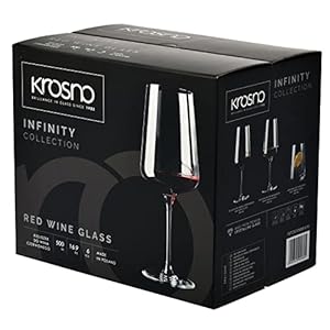 Krosnoredwineglassessetof61691ozinfinitycollectionclassicelegantshapepremiumglassleadfreedishwashersafemadeineurope  Urban Country Home Decor Krosno red wine glasses set of 6 1691 oz infinity collection classic elegant shape premium glass lead free dishwasher safe made in europe  urban country home decor