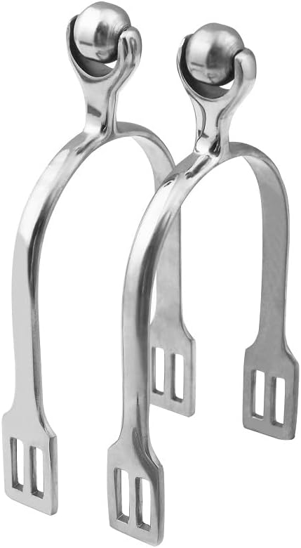 Horse Spurs Horse Riding Roller Ball Spurs Silver Light Weight