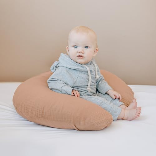 image for Konssy 2-Pack Muslin Nursing Pillow Covers, Soft & Adorable Nursing Co