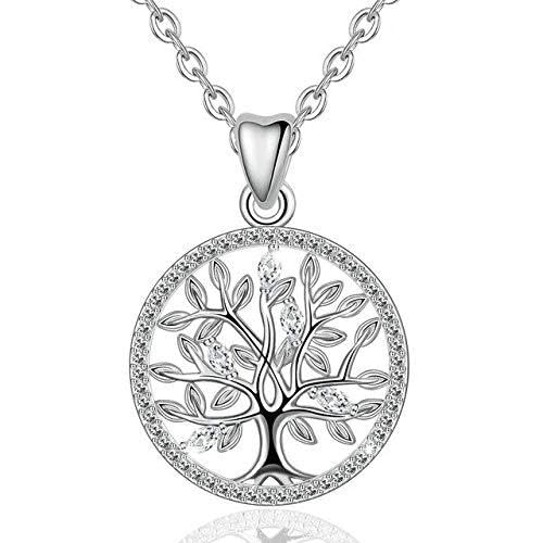Collier Arbre de Vie argent 925 femme pendentif chêne nature bijoux anniversaire