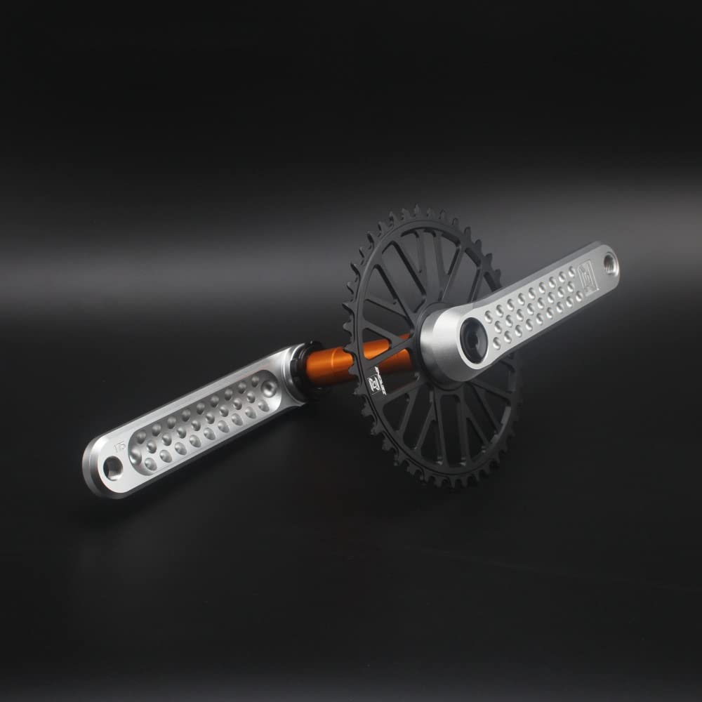 Zestaw korby rowerowej, zestaw korbowy do roweru wyścigowego, 40/42/44/46/48T, stop aluminium, okrągła pojedyncza tarcza łańcuchowa, zestaw korbowy, 175 mm, GXP, wydrążony, zintegrowany zestaw korbowy