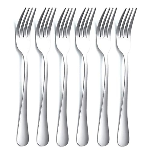Dinner Forks 6 Pieces, Stainless Steel 20cm Table Forks Cutlery Forks Set, Silverware Set, Dishwasher Safe.