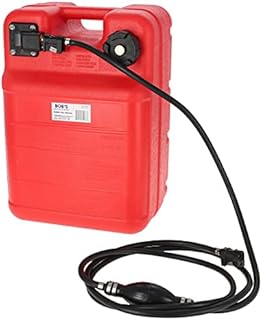 BISupply Portable Boat Fuel Tank, 6gal - 24L Boat Gas Tank, Outboard Marine Portable Fueling Tank Plastic Tank with Hose
