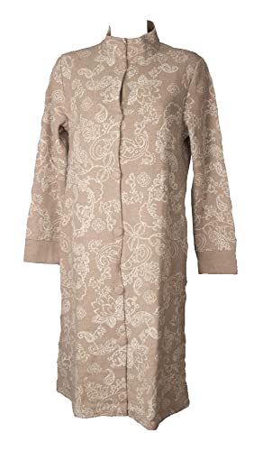 RAGNO Vestaglia da camera donna calda e morbida con colletto e bottoni invernale articolo DF13NR, 799F Fantasia pupa, 44