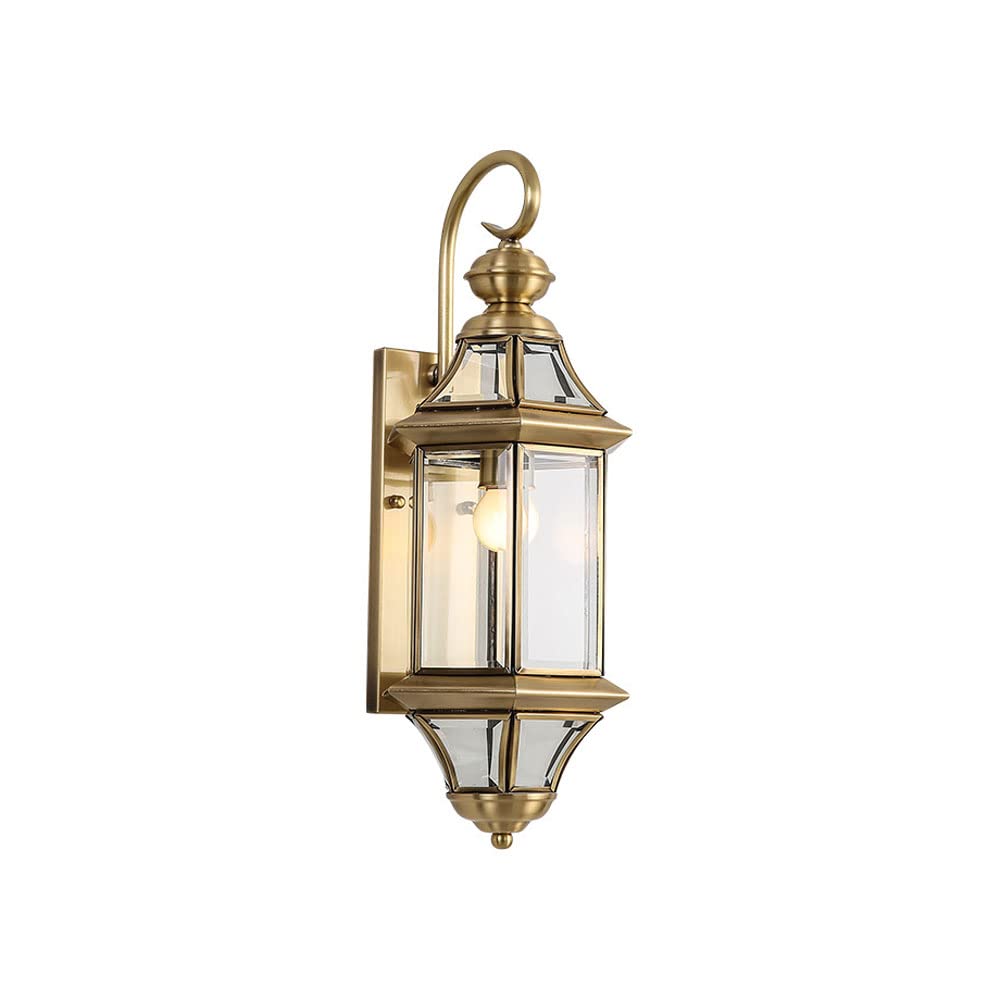 Lanterne murale européenne avec base E27 et verre transparent haute luminosité