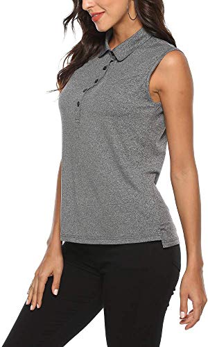 Image of AIRIKE Golf Polo Shirts for Women Sleeveless Summer Sports Athletic Fashionable Workwear-Quick Dry Womens Tank Tops