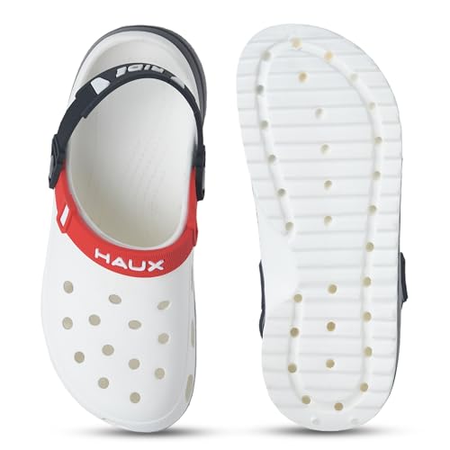 Image of HAUX Classic Ultra Soft Clogs /Sandals with Adjustable Back Strap| Comfortable & Lightweight| Stylish & Anti-Skid| Indoor & Outdoor Casual Sports Mules Boys