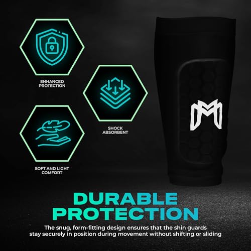 MediCaptain Mini Shin Guards Soccer – Built in Mini Shin Pad Sleeves for Men, Women, Teens – Small Shin Guards - Lightweight, Breathable, Shin Defender Leg Protection (Black, Maxi (5.5 x 2.8 in)) - Thumbnail 3