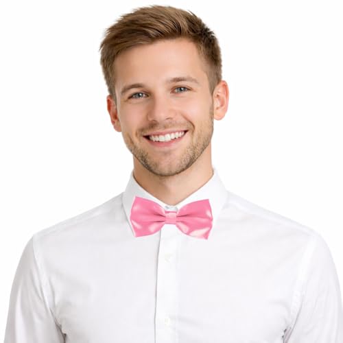Image of Mens Classic Solid colour Bowtie 6pcs /12pcs Combo Pre-tied Satin polyester Formal tuxedo Bow tie Set For Boy Women and Men & Adjustable Length