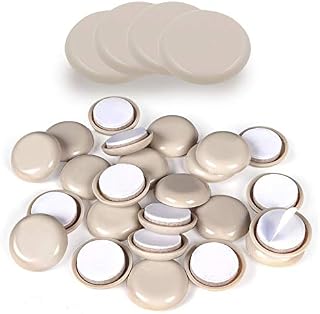 Wideskall 28 Pcs Adhesive Back Mini 1" & 2" inch Round Furniture Sliders