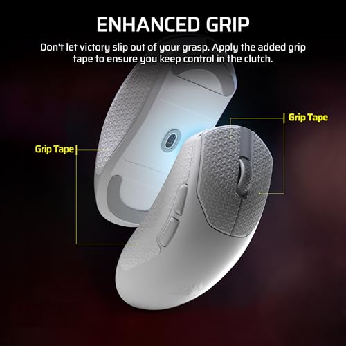 SABRE v2 PRO Ultraleggero Wireless FPS Mouse Gaming - 33.000 DPI, 36g di Peso, 8.000Hz Hyper-Polling, Interruttori Meccanici, Fino a 70 Ore di Durata della Batteria Wireless - Bianco - Mouse gaming - Immagine 7