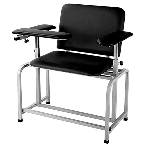 Helsevesen XL Blood Drawing Chair, Wide Clinical Chair with Padded Seat, Bariatric Phlebotomy Chair with Adjustable Armrest