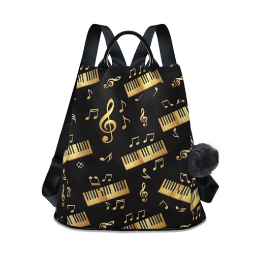 Sac à dos imprimé piano Funny Note sécurisé contre le vol