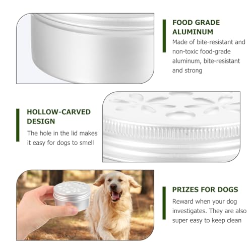 POPETPOP Hundeduft Trainingsbox 80Ml Aluminium Geruchsdose Mit Belüftung Für Nasenarbeit Hunde Suchtraining Und Arbeitsausrüstung