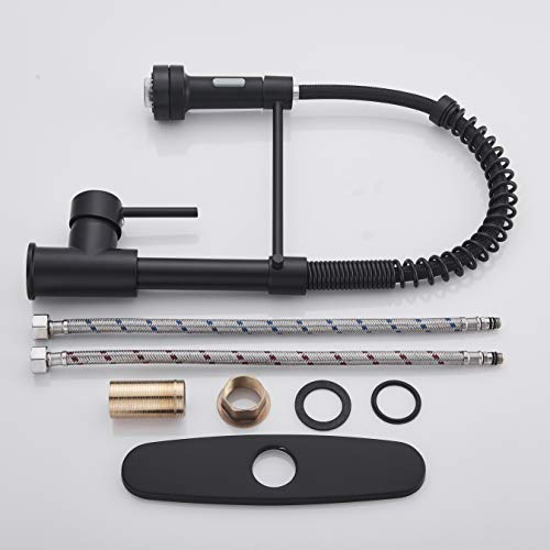 Kitchen Sink Faucet,Pull Down Kitchen Faucet,Matte Black One Hole Or 3 Hole Faucet Kitchen Faucet Commercial Kitchen Faucet #TOP5