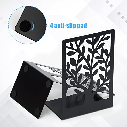Eoout EOOUT20221214043 Bookends, 3 Pairs Of Book Ends For Shelves Decorative, Black Metal Bookend Supports thumb #3