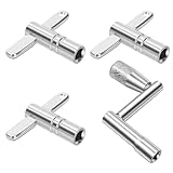 Meeynn Universal Drum Key Set - 4-Pack, Stainless Steel Tuning Wrench Kit with Continuous Motion Speed Key