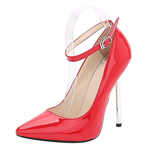 Xiedeai Mujer Punta Puntiaguda Stilettos - Damas Zapatos de Tacón 13cm Tacón Alto Boda Vestido Elagant Tacón de Aguja (los Zapatos Son más pequeños) Cover