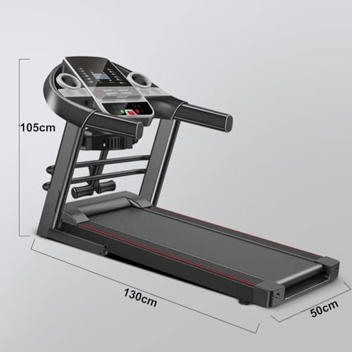 Image of Foldable Motorised Treadmill,with Sit Ups Rack & Massage Head Electric Treadmill for Home,Folding Walking Running Machine with LCD Sn