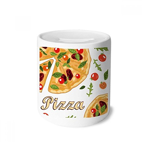 Tirelire céramique Italie Pizza sur un bureau d'enfant pour apprendre l'épargne
