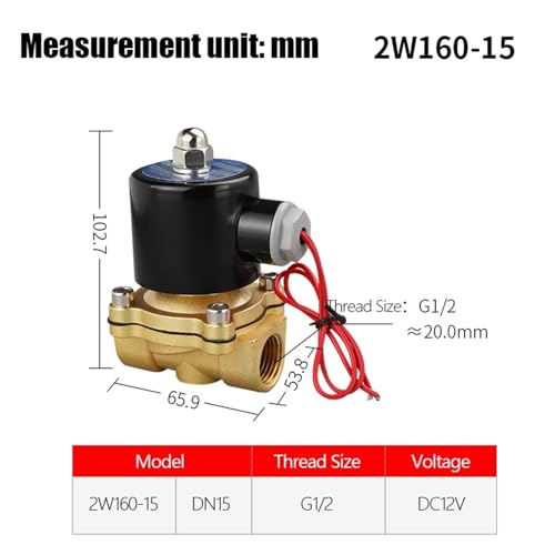 Électrovanne de commande électrique en laiton normalement fermée 3/8