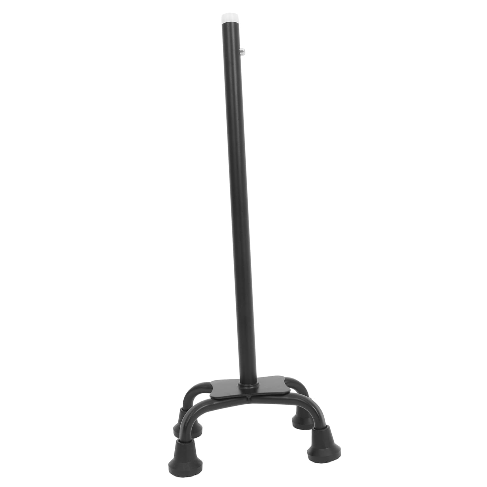 Punta per Bastone a 4 Punti in Gomma Acciaio Inox Nero | Accessori per Deambulazione, Uso Esterno, Struttura Quadrupla per Maggiore Stabilità e Resistenza All’usura