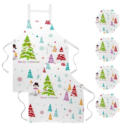 Tablier de cuisine contre les taches, lot de 2 avec broches ajustables