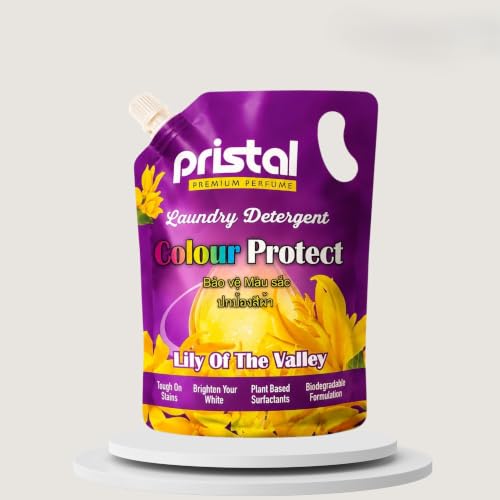 Image of Pristal Color Protect Laundry Detergent Refill | Lily of the Valley| 3D Freshness, Tough on Stains, Antibacterial, Biodegradable, Cruelty-Free | Singapore Formulated- (1L)