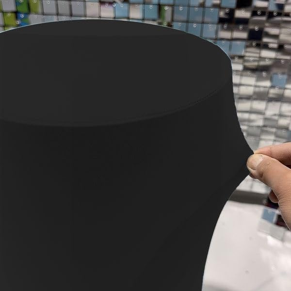 Miniatura 6 de Cubiertas elásticas de elastano para pedestal de cilindro de metal, fundas de soporte de caja de exhibición, bodas, cumpleaños, despedidas de