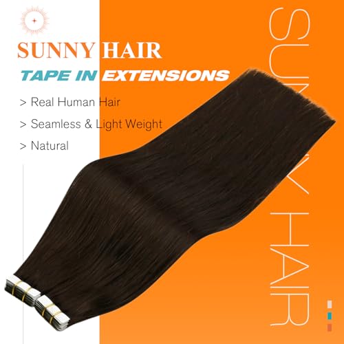 Image of Sunny Hair Tape in Extensions Brunette Darker Brown 100g 40PCS