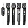 Depusheng S2 Wireless Microphone Dynamic Handheld Microphones Karaoke Microphone Mic with Rechargeable Receiver for Wedding Party Church Club (UK-S4) #1