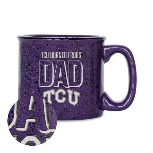 Rico Industries NCAA TCU Horned Frogs Dad 12oz Laser Engraved Campfire Mug