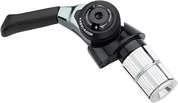 microSHIFT Left Bar End Road Shifter - Double/Triple, Friction, Compatible, Black