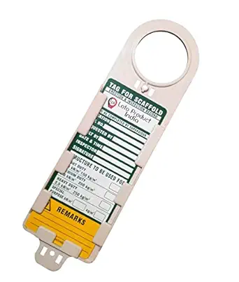 Loto Product India Lockout Tagout Scaffolding Tag Holder with insertion, Green