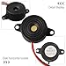 AugustknowU DC 3-24V Piezo Electric Buzzer with Built-in Driver Circuit for Industrial and Automotive Applications, 85dB Sound Pressure, ABS Housing, 2.2cm Square Enclosed Beeper