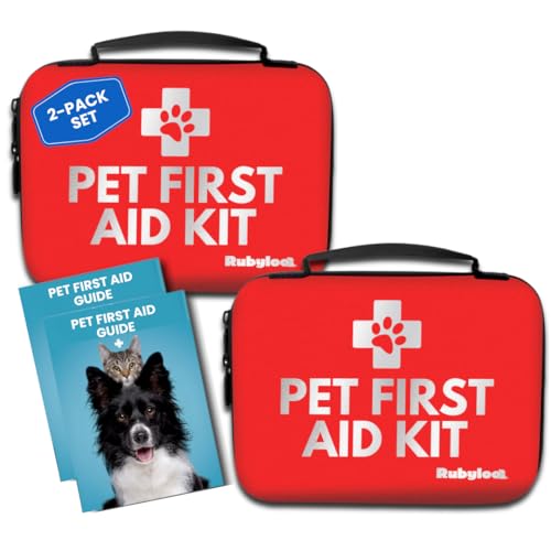 Dog First Aid Kit 2-Pack – Vet-Approved Pet First Aid Supplies fo...