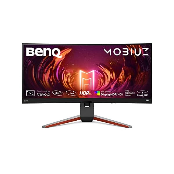 BenQ MOBIUZ EX3415R Monitor Gaming Curvo | 34" IPS Ultrawide 2K 1440P 144Hz 1ms HDR