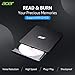 acer External CD/DVD Drive for Laptop, USB 3.0 Type-C CD DVD +/-RW Drive Burner DVD Player, External CD ROM Reader Writer Optical Drive Compatible with Laptop PC Mac MacBook Windows 11/10/8.1/7 Linux