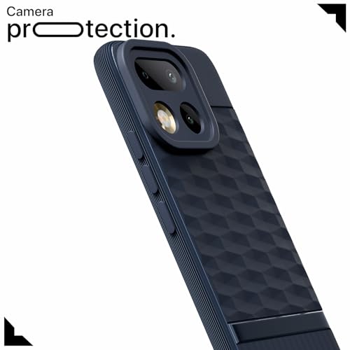 Image of Pikkme Back Cover for Realme 16 Pro 5G Camera Protection 3D Hexa Cube Design Silicone Protective Bumper Case (Blue)