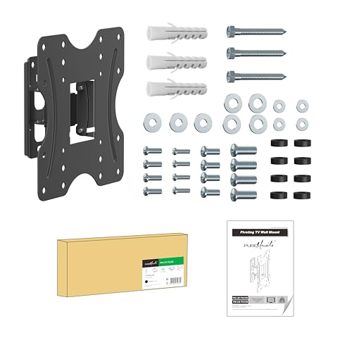 PureMounts TV Wall Mount, Swivelling Tilting Universal Bracket for 23-42 Inch Flat & Curved Heel Monitor up to 30 kg - Image 4