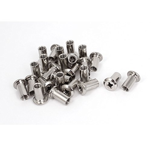 M6x17mm Rivet Phillips Head Socket Barrel Nut Furniture Fittings 25pcs