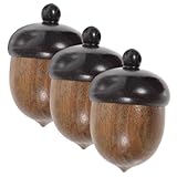 LOLIPPYY 3 piezas Colgantes de Madera para Collares Diseño de Bellota Desmontable Accesorios DIY para Joyería Artesanal Detalle Natural y Duradero