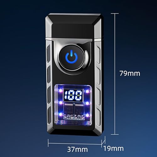 Encendedor Gas-Eléctrico 2 en 1, Antiviento, Negro Mate miniatura 6