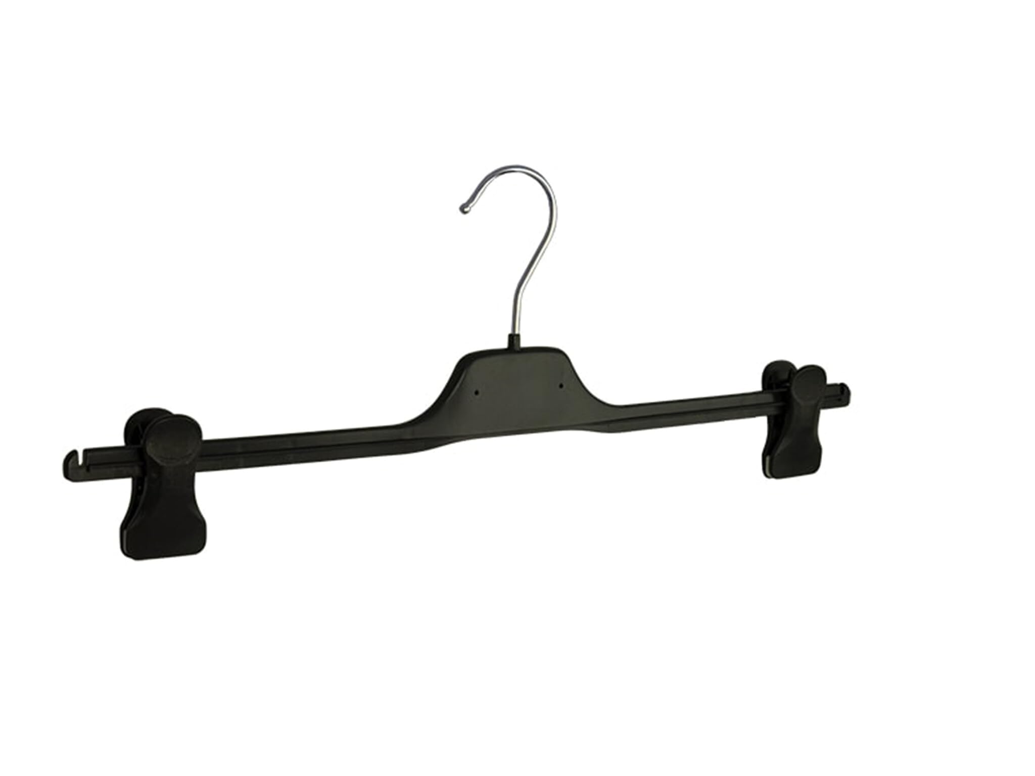 Grucce, Appendiabiti, Set di 20 pezzi, Plastica, Nero, Antiscivolo Clip, Pantaloni, Gonna, Gancio girevole a 360°, 50 cm (PGC50_00/20)