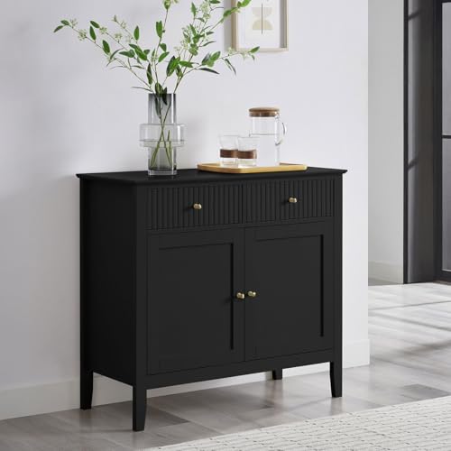 Melody Maison Black Two Door Two Drawer Sideboard - Hales Black Range