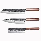 Golden Bird 8" Gyuto Knife & 9" Kiritsuke Knife & 6.5" Nakiri Knife