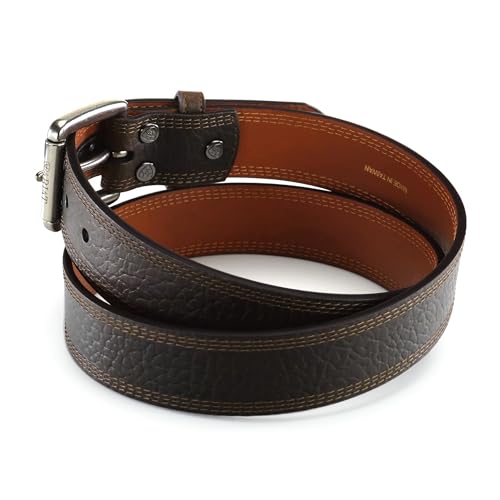 ARIAT Men's Triple Row Stitch Belt with Removable Roller Buckle4