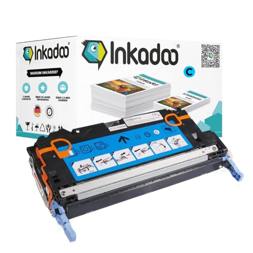 Inkadoo Toner für HP Q6471A / 502A, Cyan Kompatibel Color Laserjet 4700 DN Color Laserjet 4700 Color Laserjet 4700 DTN, ca. 4.000 Seiten Tonerkartusche, Tonerpatronen, Drucker Toner